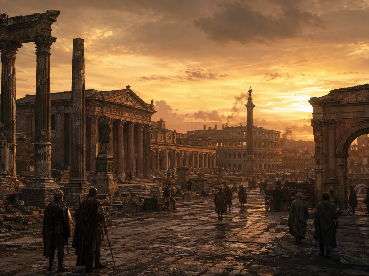 Rome occidentale au crépuscule, à la fin de l’Empire